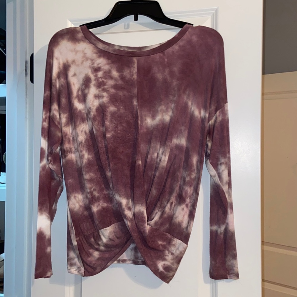 Daze USA, purple and cream tie dye long sleeve.